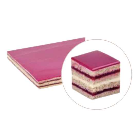 Raspberry Opera Slab Cake